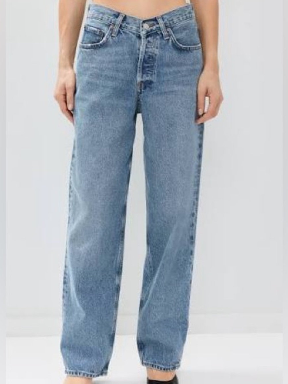 AGOLDE V-Waist Baggy Jeans Fairway Size 30 Medium Wash